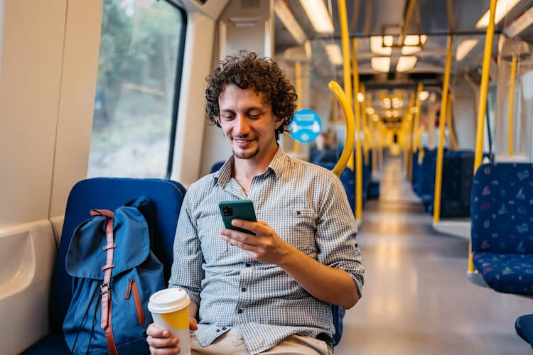 Person in train